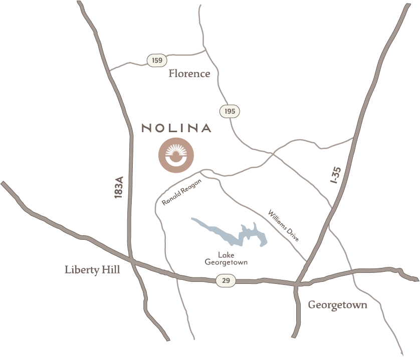 Nolina Map in Georgetown, TX